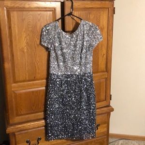 Adrianna Papell sequin dress.